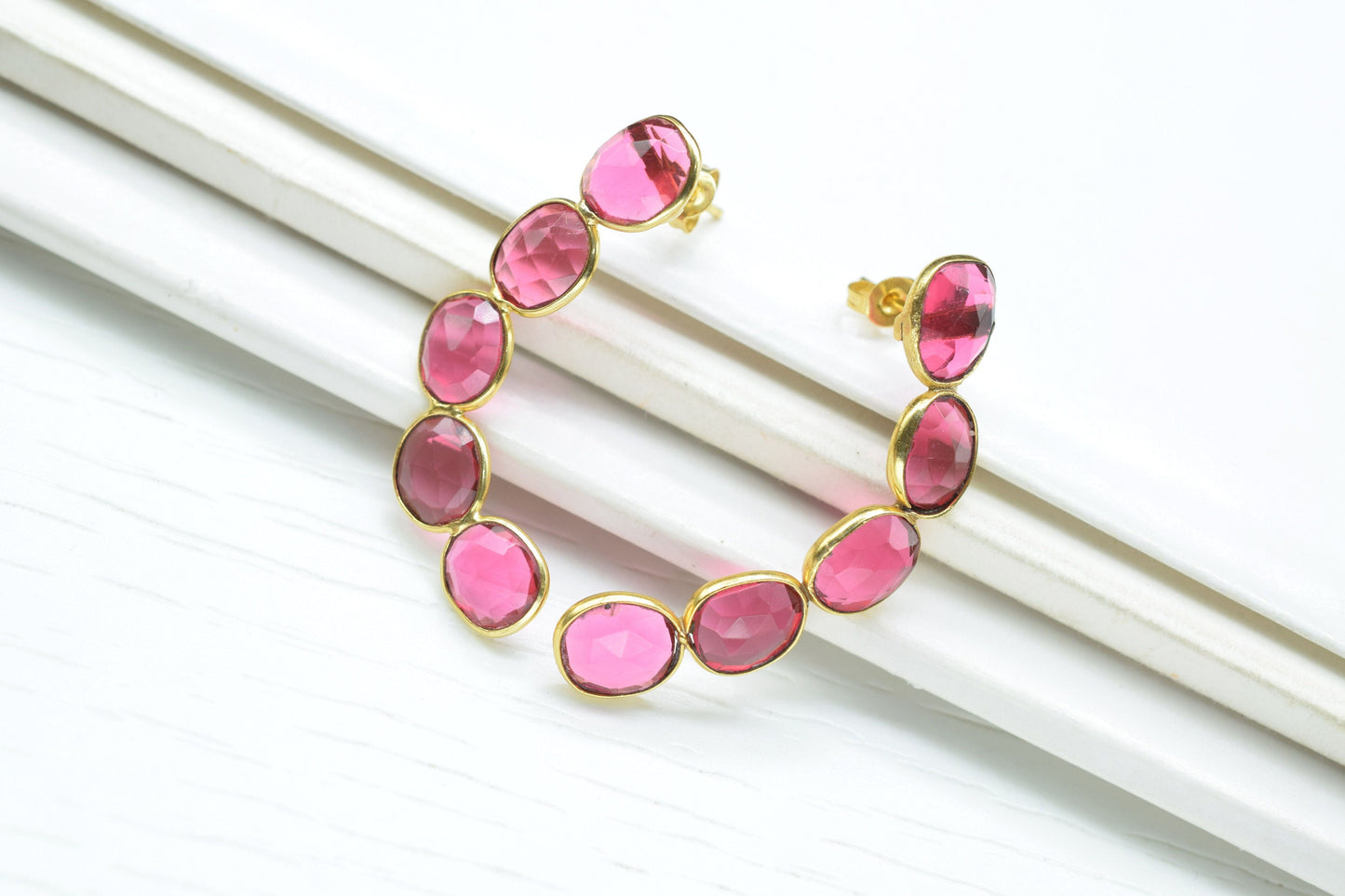 Pink Tourmaline Earring/Gemstone Earring/Bridal Jewelry Earring/Women Earring/Handmade Earring/Bridesmaid earring/Tourmaline Earring/Gift