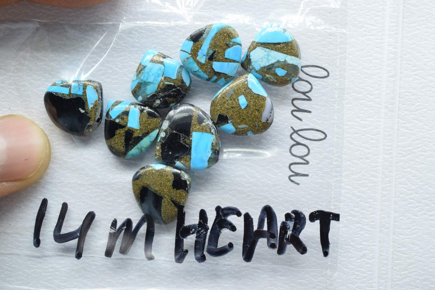 BLACK COPPER TURQUOISE Smooth Heart Shape Briolettes,14mm size.Rare Copper Turquoise Smooth Heart Shape Briolettes | Rare Copper Turquoise