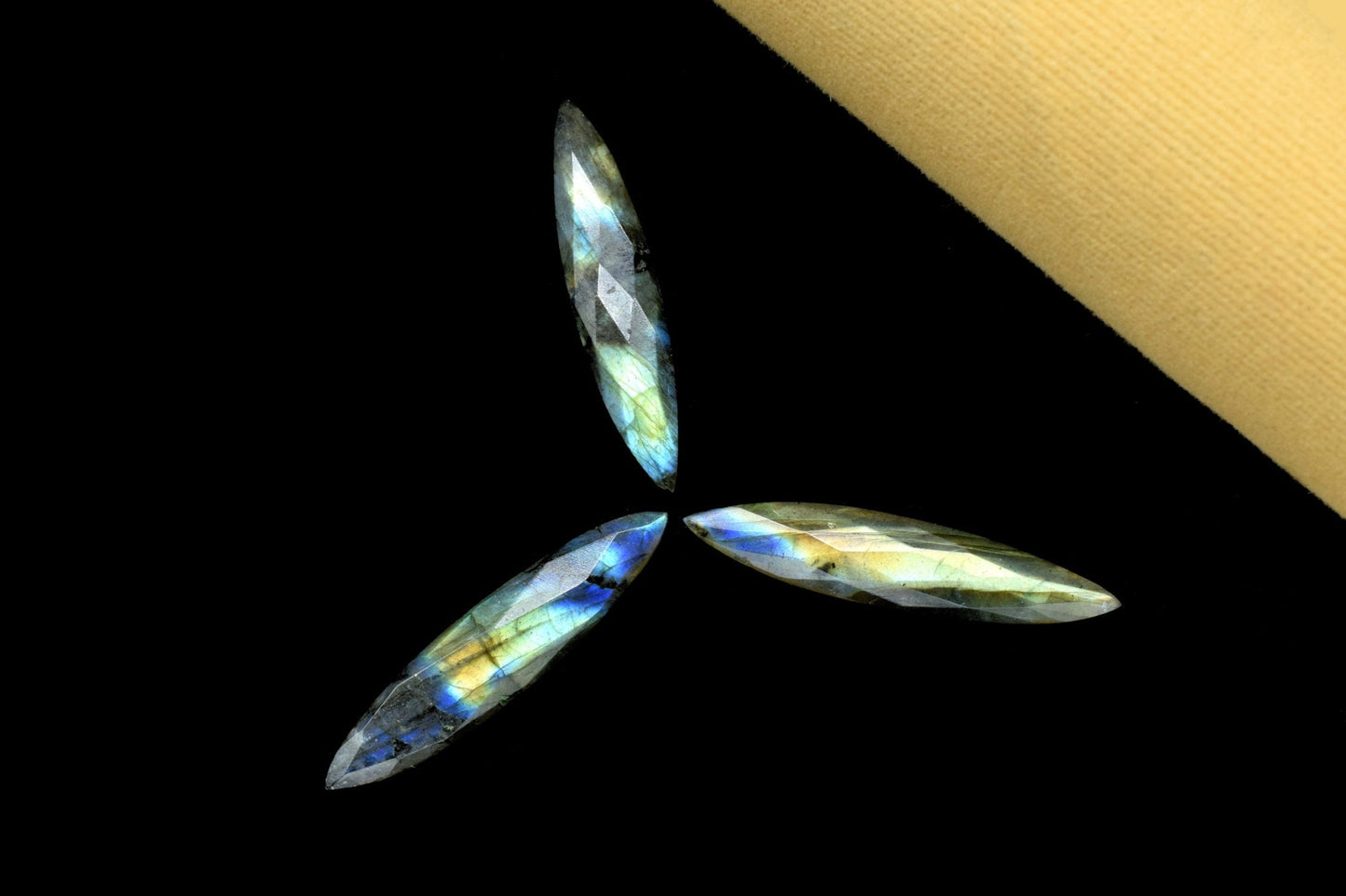 Labradorite Faceted Marquise Briolettes, 10x34mm Marquise Briolettes, Grey Gemstone Briolettes, Fancy Shape, Teardrop Briolettes, Jewelry