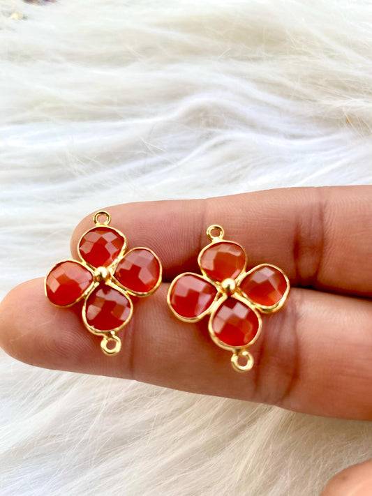 Carnelian Heart Shape Pendant,Gemstone jewelry,Carnelian Heart Shape Bezel Charms,Carnelian Bracelet Charms,Bazel connector,Mom's Gifts,P123