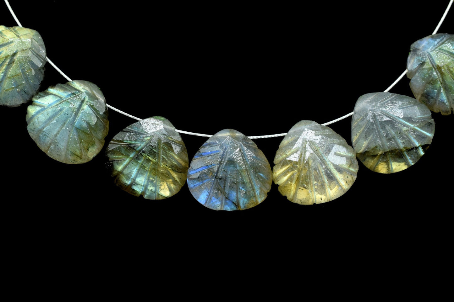 Labradorite 12mm Carved Heart Shape Briolette Beads, Carved Gemstone Beads,Labradorite Carved Faceted Beads,Wholesale Price Beads,Jewelry