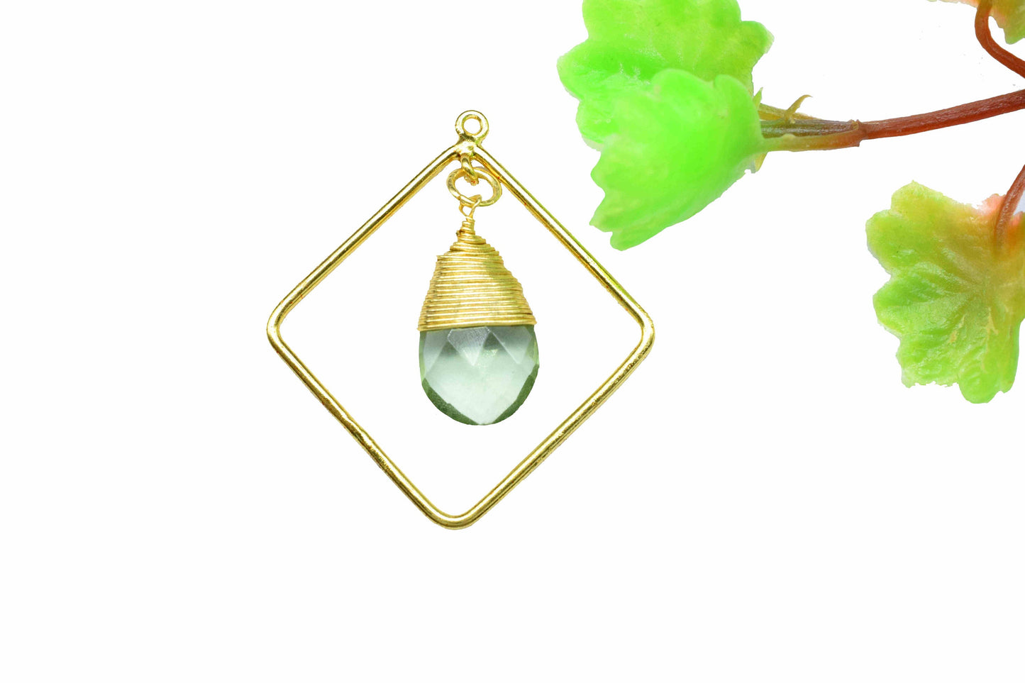 Handmade Square Pendants,Finding Square Connectors,Teardrop Beads Dangle Earring,Station Link Supply,Gemstone Jewelry,Wire Wrapped Component