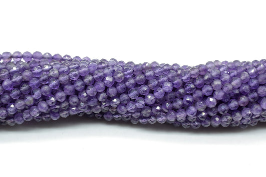 Natural Amethyst Gemstone beads,Rondelle Beads for Jewelry,Semi Precious Spacer Bead,faceted Rondelle beads,Jewelry making beads,13''strand