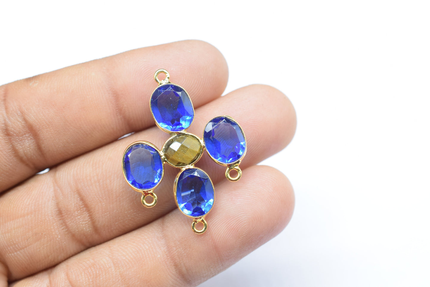 Blue Topaz Gemstone Component/Blue Topaz Faceted Cut Stone/Earring Component/Gemstone Pendant/Jewelry Making/Dangle Earring/Wholesale Supply