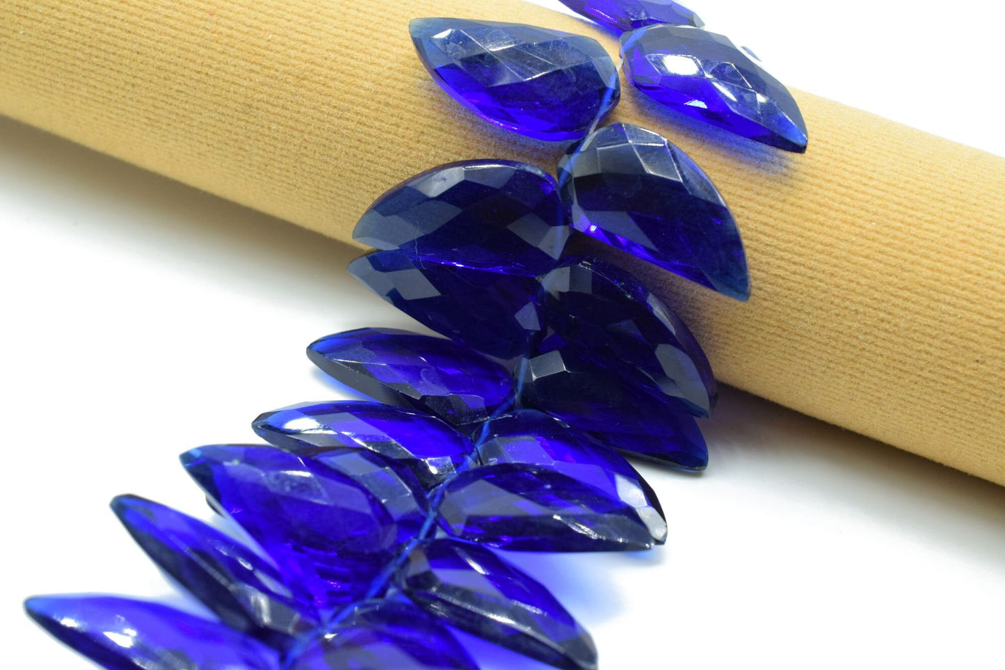Blue Sapphire 10x20mm Horn shape beads,Shark Tooth Shape faceted beads, jewelry supplies,Sapphire Briolettes,Top Quality Briolettes,