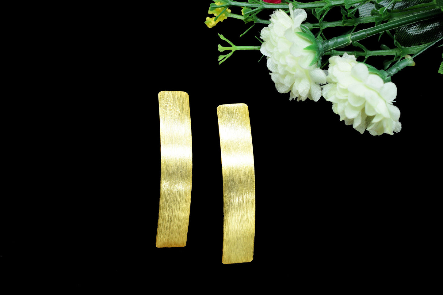 Gold plated brass earring post,Rectangle shape earring connector,Brass earring charms,Brass Earring findings jewelry,Brass Jewellery,B'Gift