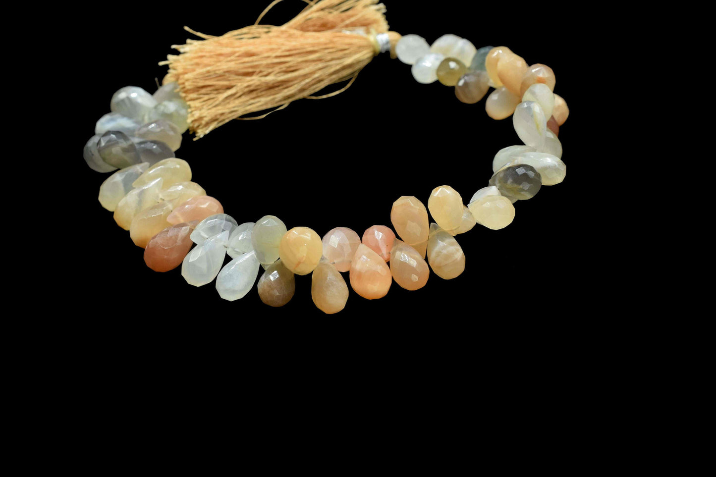 Multi Moonstone Faceted 5x8mm To 6x10mm Teardrops,Moonstone Gemstone Beads, Jewelry Beads,Multi Color Moonstone Faceted Beads Strand,Jewelry