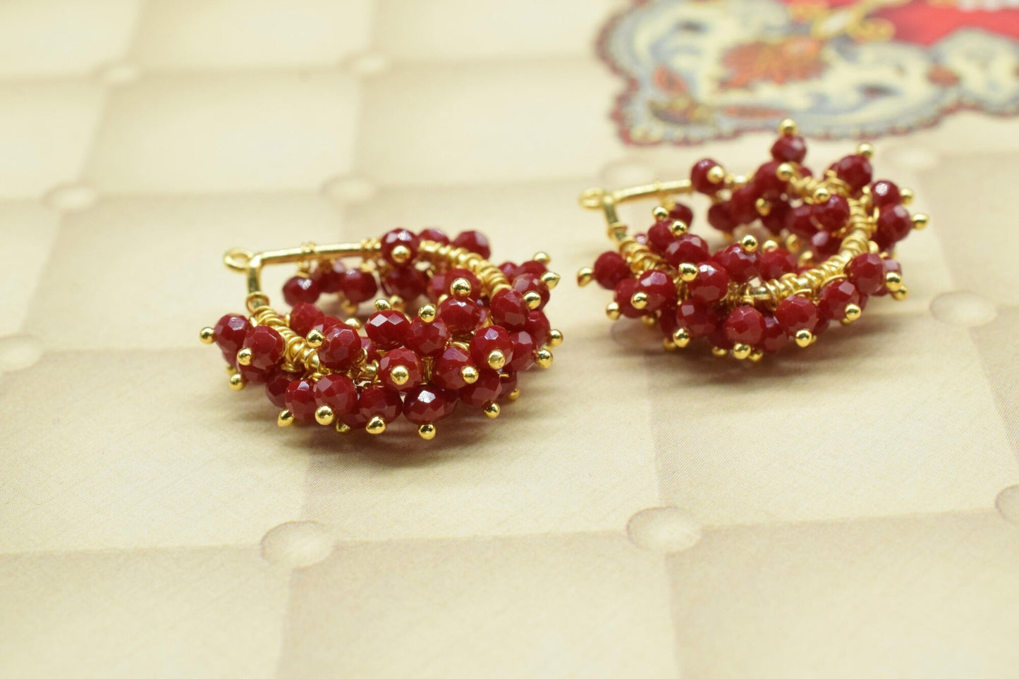 Red Coral Wire Wrapped Pendant,Handmade Beaded Charms Necklace,Dangle Earring Connectors,Gemstone Component,Red Coral Pendant Jewelry Gift