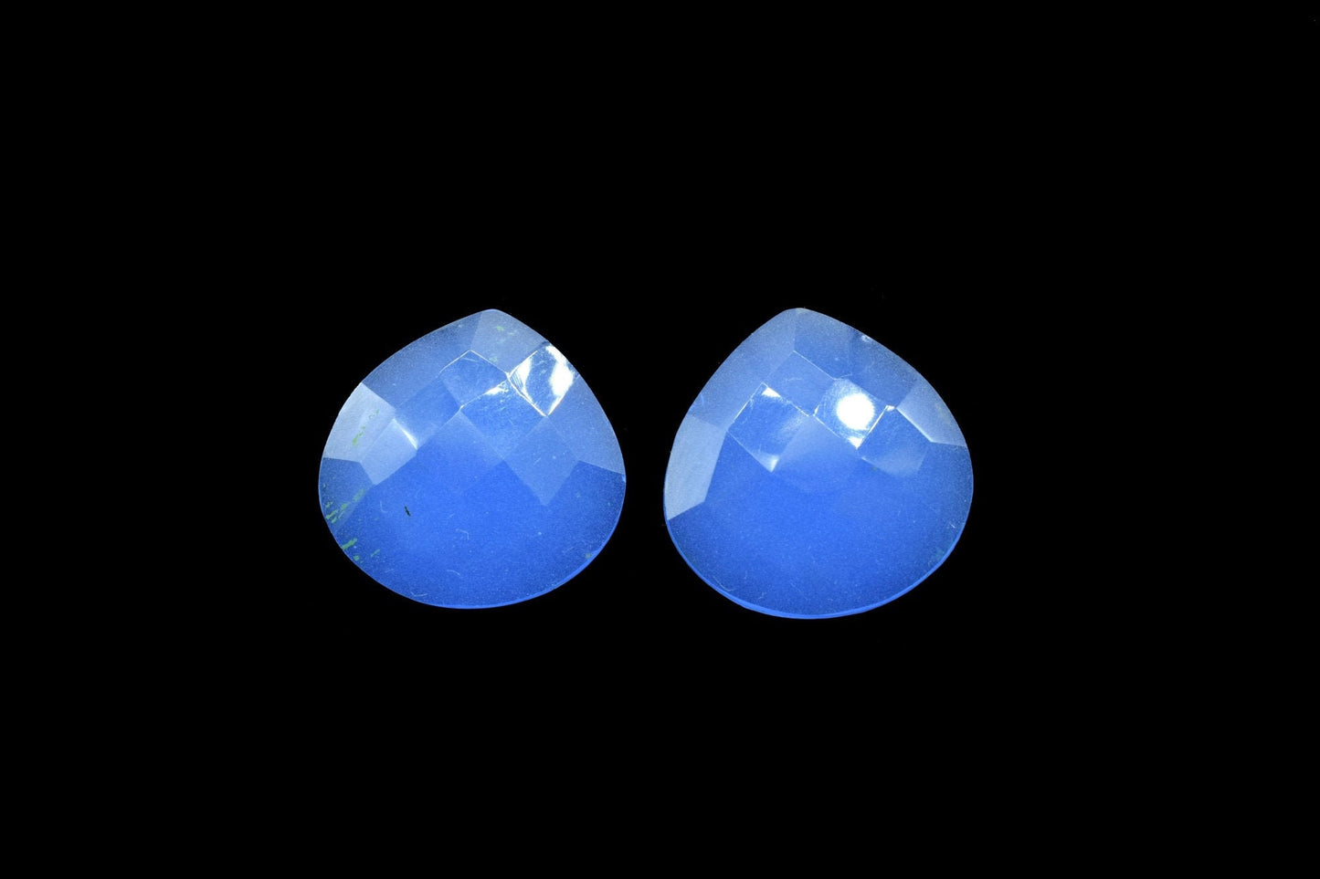 Blue Chalcedony 20mm Faceted Heart Shape Beads,Blue Chalcedony Heart Shape,Heart Shape Briolette,Gemstone In low Price,Beads for jewelry