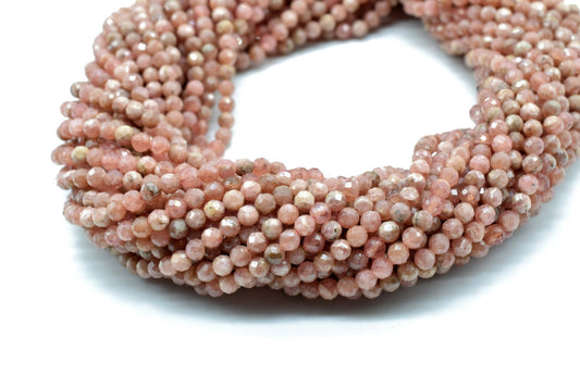 Natural Rhodonite Gemstone beads,Rondelle Beads for Jewelry,Semi Precious Spacer Bead,faceted Rondelle beads,Jewelry making beads,13''strand