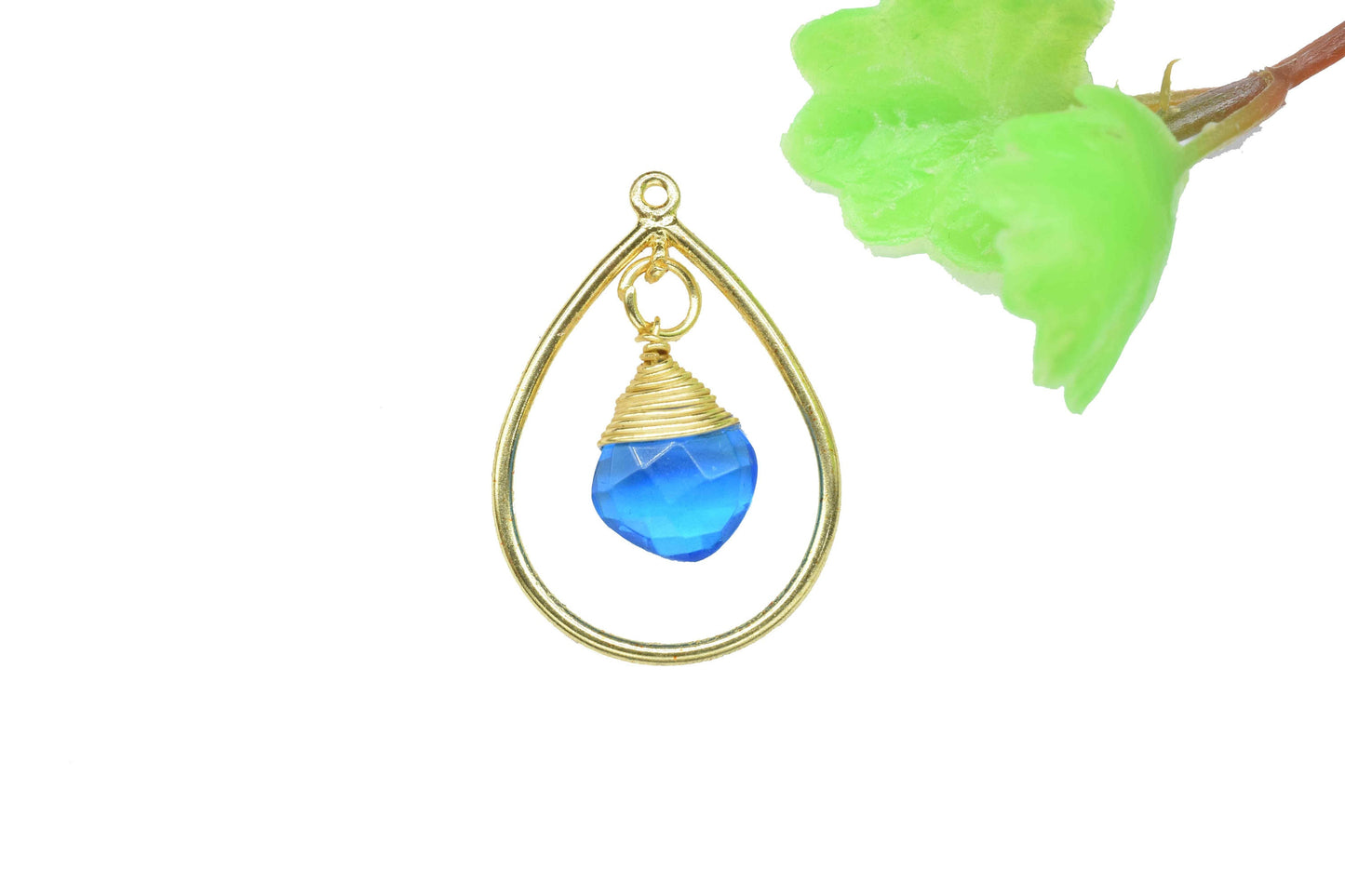 Components Wire Wrapped Connectors,Station Link Supply,Gemstone Beads Components,Pendant Jewelry,Finding Teardrop,Handmade Dangle Earrings