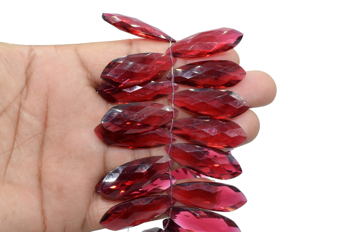 Pink Tourmaline 10x32mm Briolettes,Pink Tourmaline side drilled Briolette,Fancy shape Briolettes,jewelry supplies,Top Quality Briolette