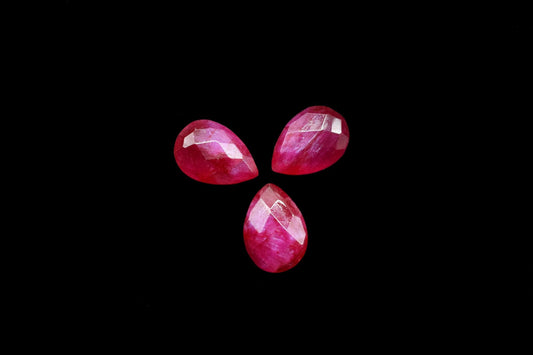 GENUINE RUBY Faceted 7x10mm Pear Shape Beads,Red Ruby Pear Shape Briolettes,Ruby faceted Teardrop,Pear Shape Briolettes,ruby Faceted beads