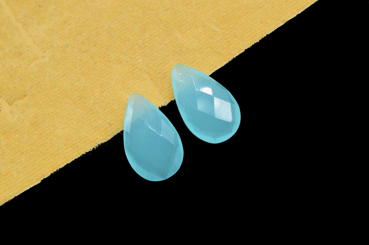 Aqua Chalcedony Pear shape 12x20mm Briolette,Aqua Chalcedony Teardrop Briolette,Aqua Chalcedony Faceted Briolettes,Calibrated Gemstone Beads