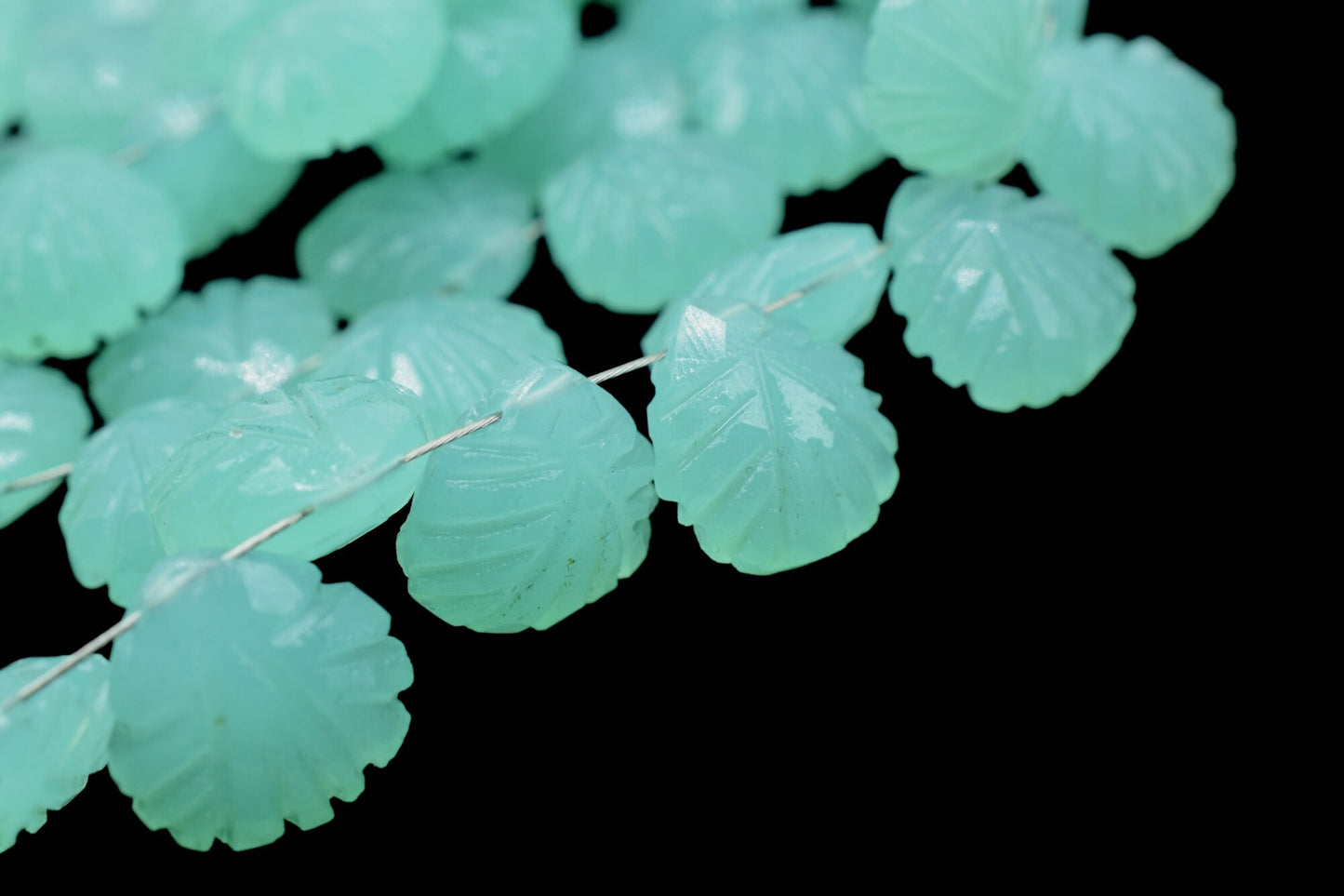 Aqua Chalcedony 12mm Carved Heart Shape Briolette,Carved Gemstone Beads,Aqua Chalcedony Carved Faceted Beads,Wholesale Price Beads,Carved