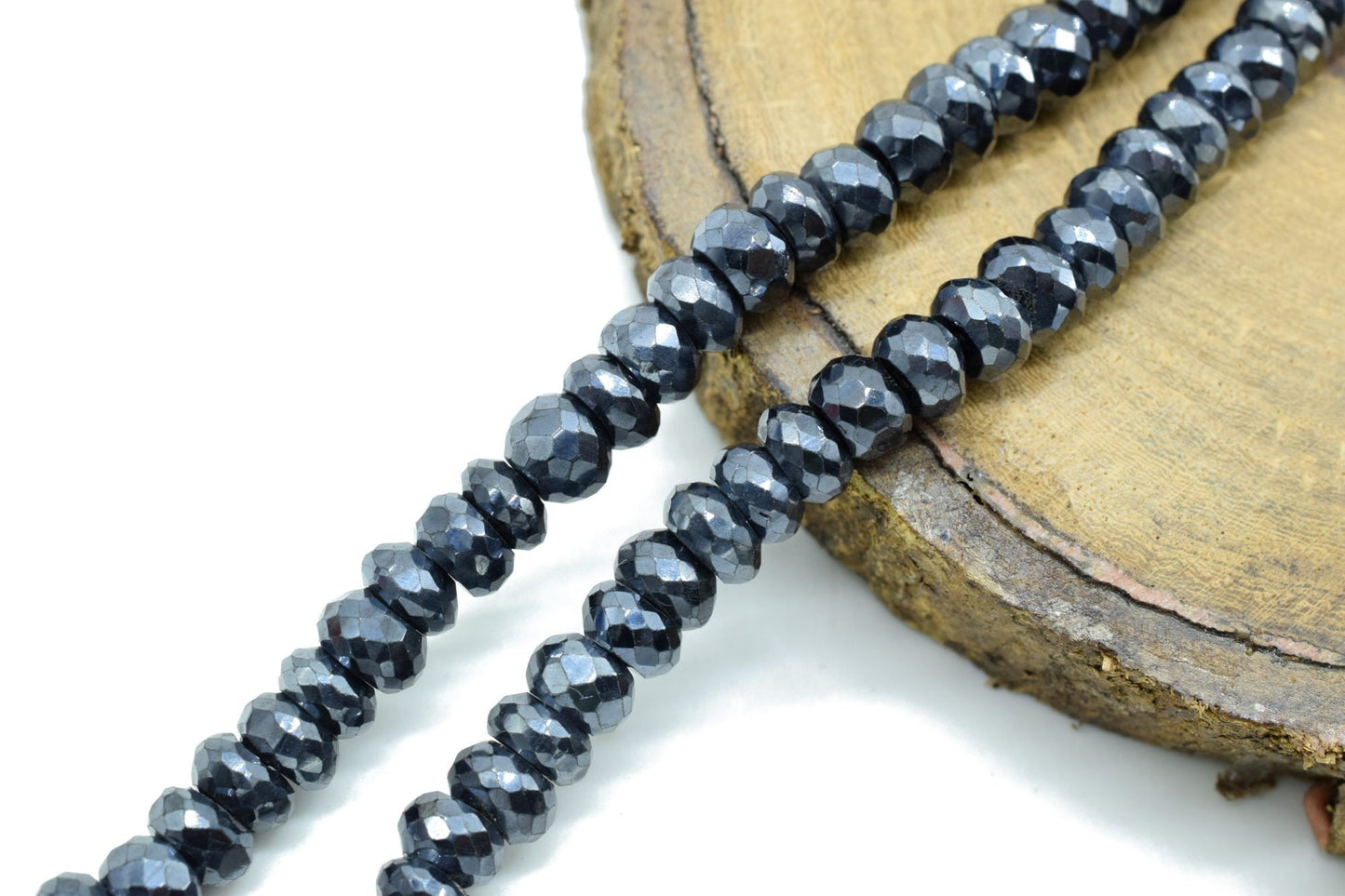 Black Onyx Coated 6mm faceted Rondelle Beads,Black Onyx Mystic coated beads,Jewelry Making beads Craft,Black Onyx Gemstone Bead,Black Onyx