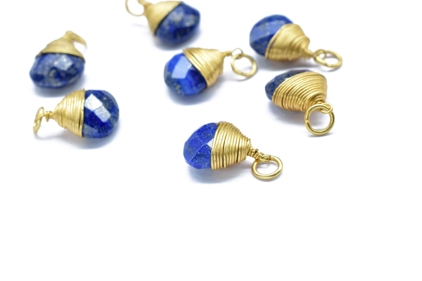 Blue Sapphire Faceted Connectors, 10mm Heart Shape Connectors, Pendant Jewelry, Gemstone Wire Wrapped Pendant, Wire Wrapped Necklace Jewelry
