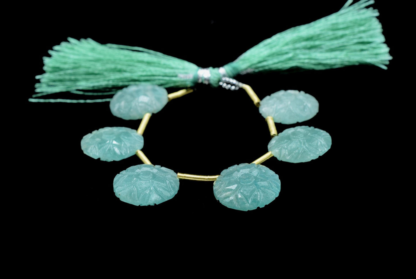 Natural Amazonite 14mm Round Shape Carved Briolettes,Amazonite Gemstone Carved Beads for jewelry making,Amazonite Fancy Carved Briolettes