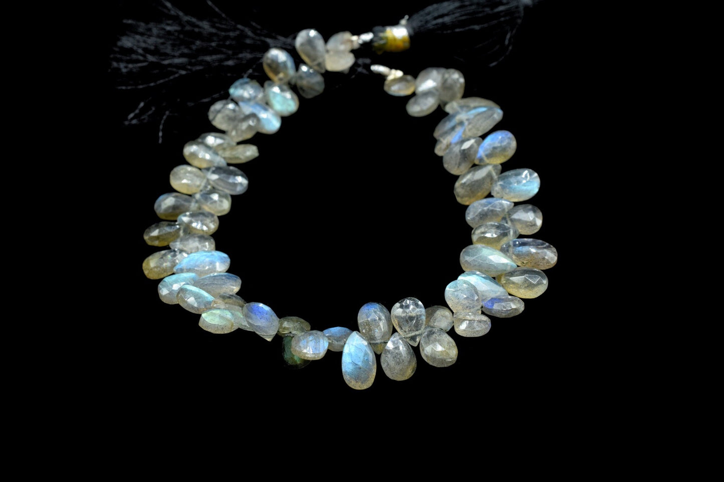 7 Inches Strand,Labradorite Faceted Pear shape Beads,Labradorite pear shape strand,Labradorite Faceted Beads,Labradorite briolettes Beads