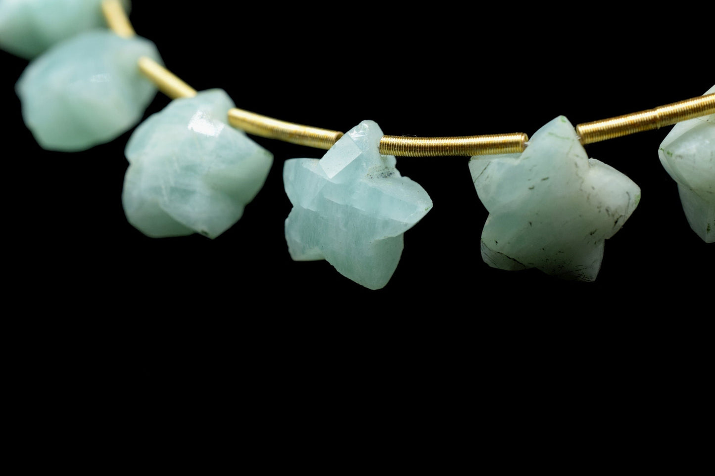 16 Pieces Excellent Quality Natural Amazonite Carved Star Briolettes, Amazonite Carved Shape Briolette Beads,Cut Stone Star Shape Briolettes