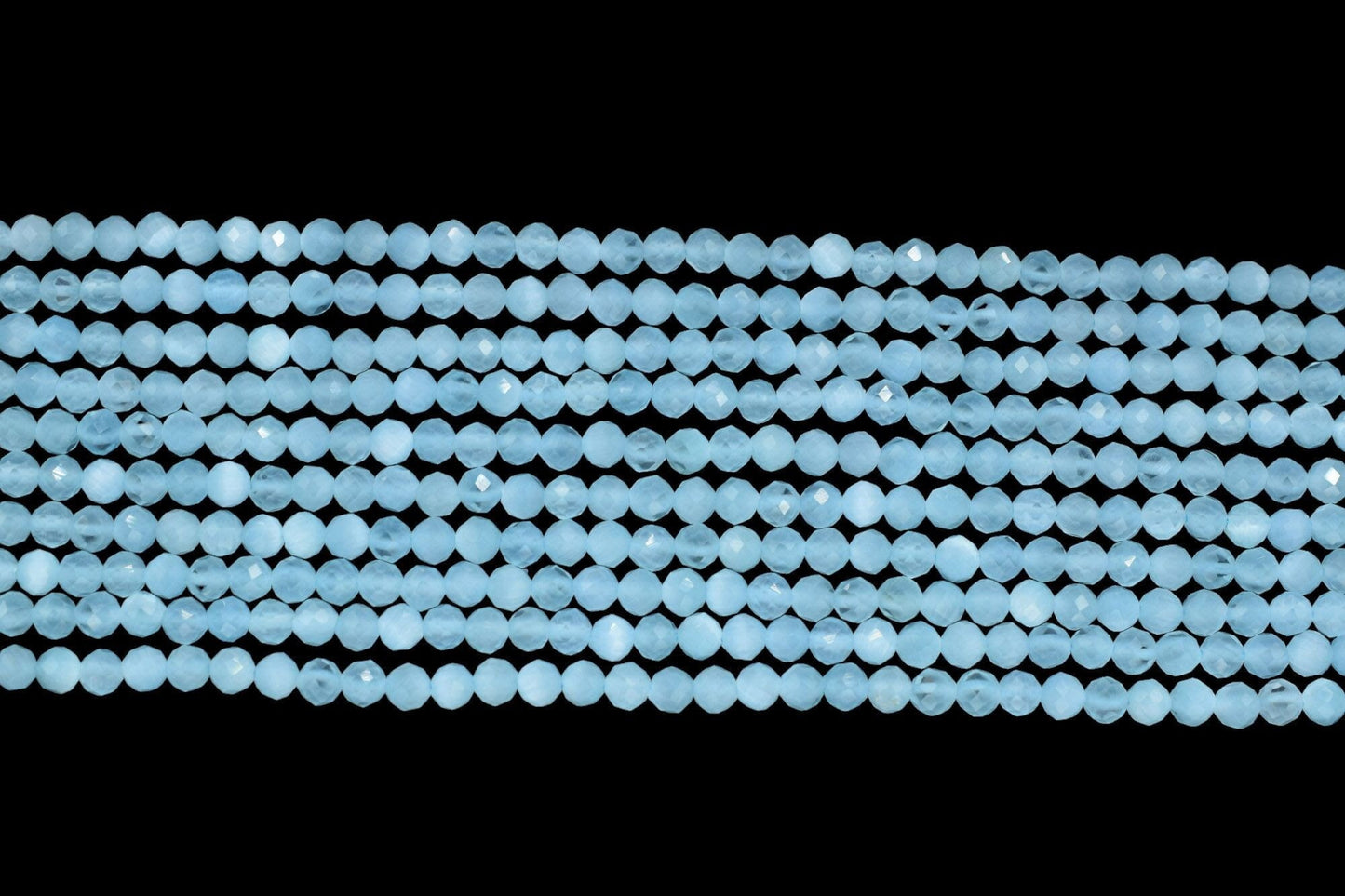 Aquamarine AAA Faceted beads/Loose Gemstone Beads/Aquamarine Beads Strand For Jewelry Making/3mm-3.5 mm Aquamarine Rondelle Beads/Gift