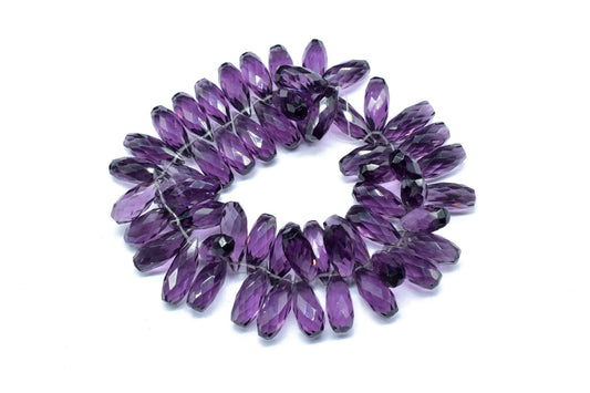 Amethyst Teardrop 6x16mm Briolettes,Amethyst drilled Briolette,Teardrop Briolettes,Purple Amethyst Quartz briolettes,Gemstone for Jewellery