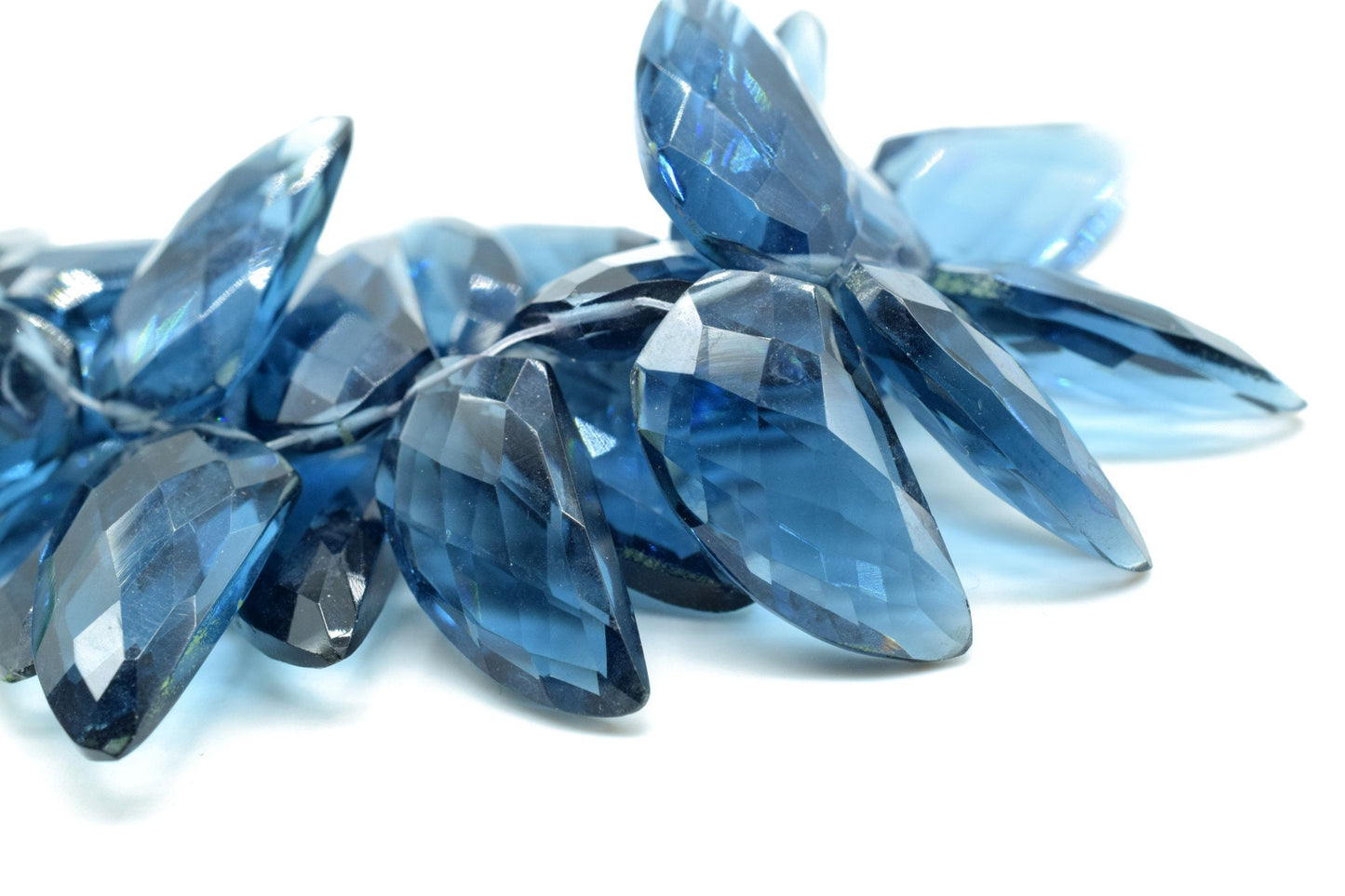 Natural Kyanite 10x20mm Horn shape faceted beads,Shark Tooth Shape beads, jewelry making supplies,Kyanite Briolettes,AAA Quality Briolettes,