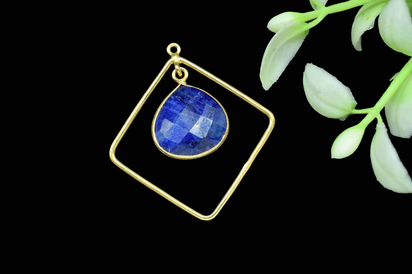 Gemstone 14mm Heart Shape Pendant Connectors,Components Earring Station Finding,Gemstone Craft Supply,Finding Handmade Square Jewelry,gift