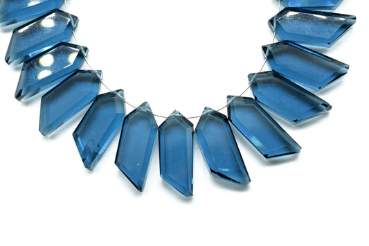 Navy Blue Chalcedony Fancy shape briolette,Blue Chalcedony Briolettes,Blue Chalcedony faceted bead, Gemstone Briolette,jewelry making supply