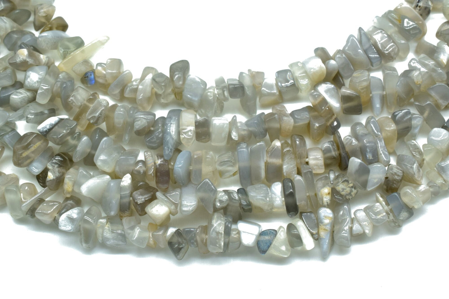 Grey Moonstone Chip Beads Strand,Genuine Natural Grey Moonstone Loose Beads Grade AA Pebble Chips Shape,Grey Moonstone chips pebble loose