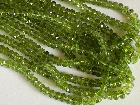 Peridot 6mm Faceted Beads,Faceted Beads,Peridot Wholesale Beads,Peridot Rondelle Beads,Semiprecious Faceted,Gemstone Beads,Peridot strands
