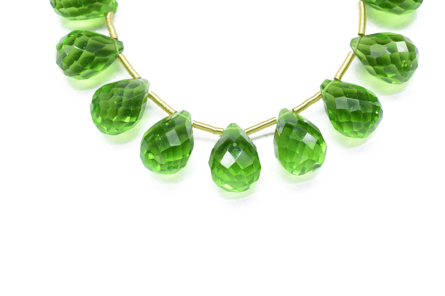 Peridot Teardrop Shape Briolettes,10x14mm Faceted Drop Beads,Peridot Faceted Drop Shape Briolette,AAA Quality Briolettes,Peridot Briolettes