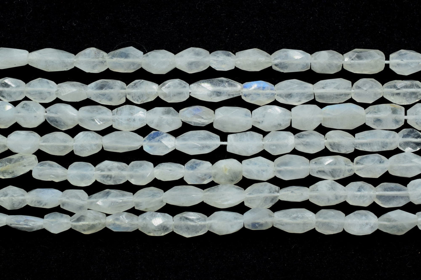 Rainbow Moonstone Flat Faceted Oval Beads, Rainbow Moonstone Beads,Moonstone Faceted Oval Shape Natural Beads,Moonstone briolette Oval beads