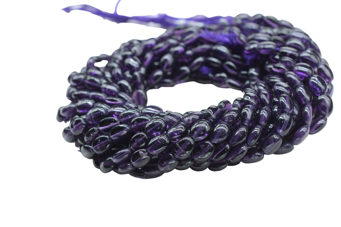 Amethyst Smooth Oval Beads,Amethyst Quartz Smooth Beads,Loose Beads for Jewelry Making,Amethyst Plain Oval Beads,Amethyst Smooth Nuggets