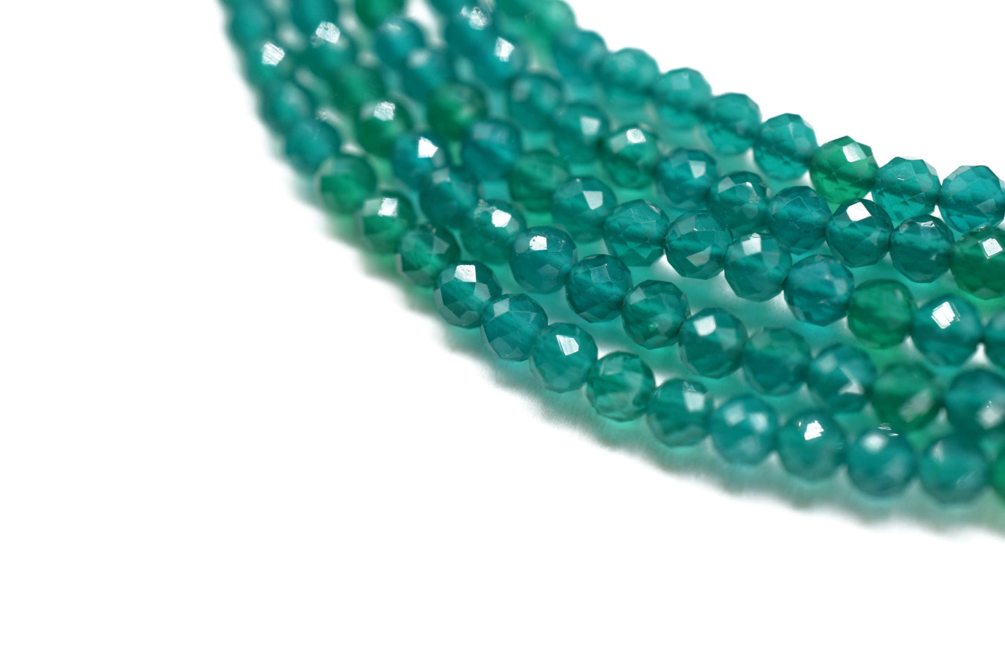 3mm Green Onyx Faceted Rondelle Beads,Onyx Faceted Beads Strand,Jewelry making beads,Natural Gemstone Beads,Green Onyx Beads Strand,