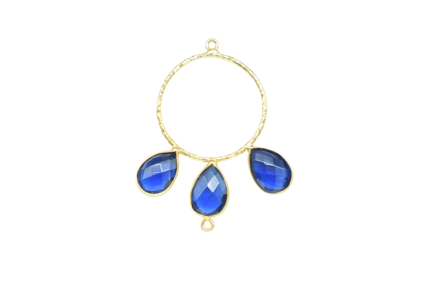 Kyanite Pendant/Gold Plated Jewellery/Connector Jewellery/Gemstone Jewellery/Brass Connector Jewellery/Double Bail Pendant/Kyanite Jewellery