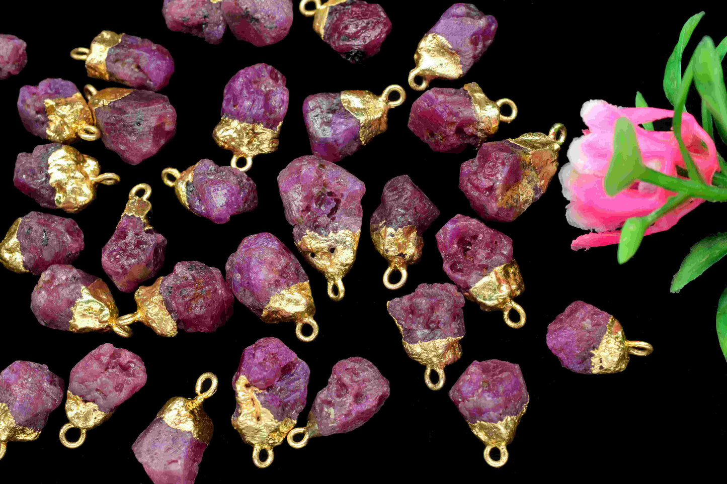 Natural Rough Stone Ruby Pendant,Gemstone Pendant,Rough Gemstone Pendant,July Birthstone,Handmade Pendant Jewelry,Ruby Jewelry,Gift ForWoman