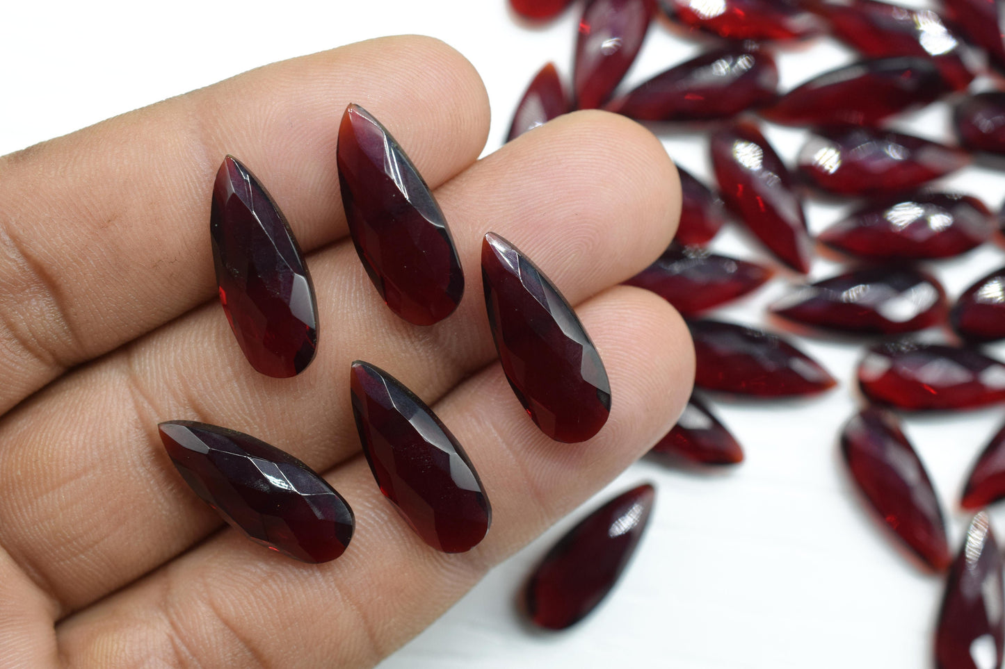 Garnet 8X20mm Faceted Teardrop Beads,Garnet Faceted  Briolettes,Garnet Faceted Beads,jewelry making Beads,Garnet Pear Shape Beads,Garnet