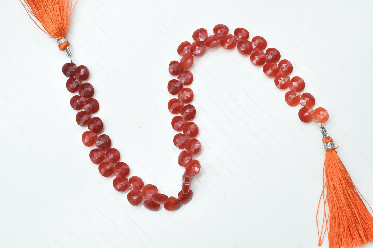 Carnelian Faceted Heart Shape Beads, Carnelian 8mm Heart Shape Beads, Faceted Orange Carnelian Beads, Heart Shape Carnelian Beads, jewelry