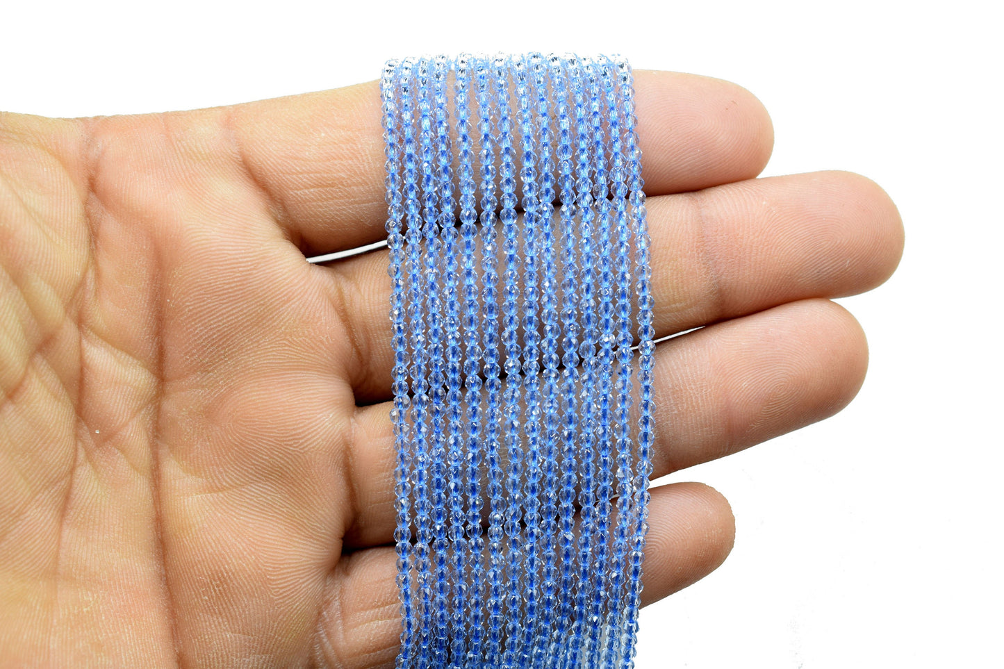 Tanzanite Faceted Beads/Beads Strand/Jewerly Making Beads/2mm Tanzanite Beads Strand/Loose Beads/Rondelle Beads/Full Strand Beads/Gift