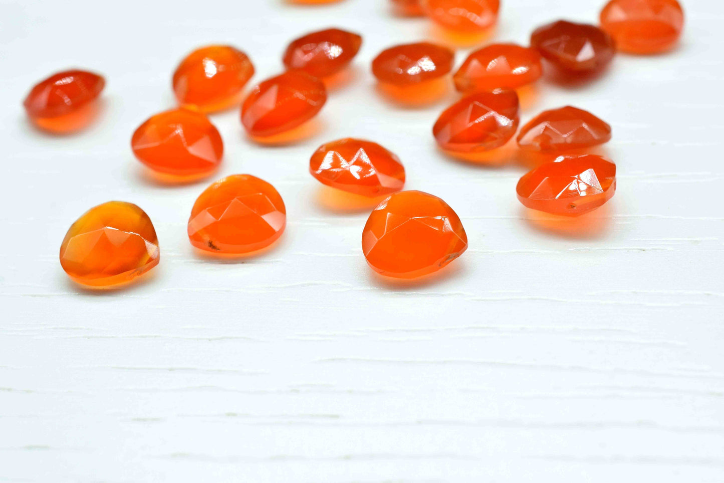 Carnelian Faceted Heart Shape Beads, Carnelian 10mm Heart Shape Beads, Faceted Orange Carnelian Beads, Heart Shape Carnelian Beads, jewelry