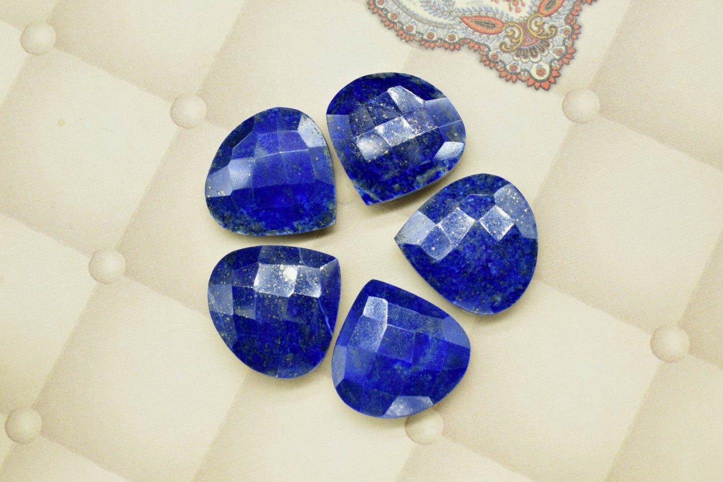 Lapis Lazuli 20mm Faceted Heart Shape Briolette,Lapis Lazuli Faceted Briolette,Gemstone Briolette,Lapis Heart Shape Briolette Jewelry