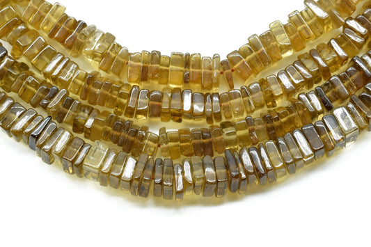 Natural Bear Quartz Heishi Square Shape Beads,4to 6 mm |Bear Quartz Beads |Smooth Bear Quartz Heishi Beads |Jewelry Making Supply, Heishi