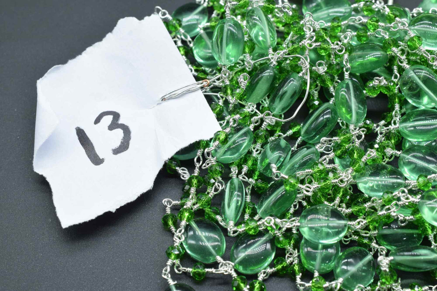 Green chalcedony Smooth Oval Shape Chain, Silver Wire Plated Rosary Beaded Chain,Chain Per Foot,Gemstone Beads,Topaz Rosary Beaded Chain