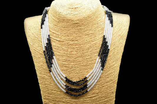 5 String Of Multi stone semi precious 3mm beads Necklace,Multi Zircon Necklace olive Traditional necklace- Gemstone Precious Necklace