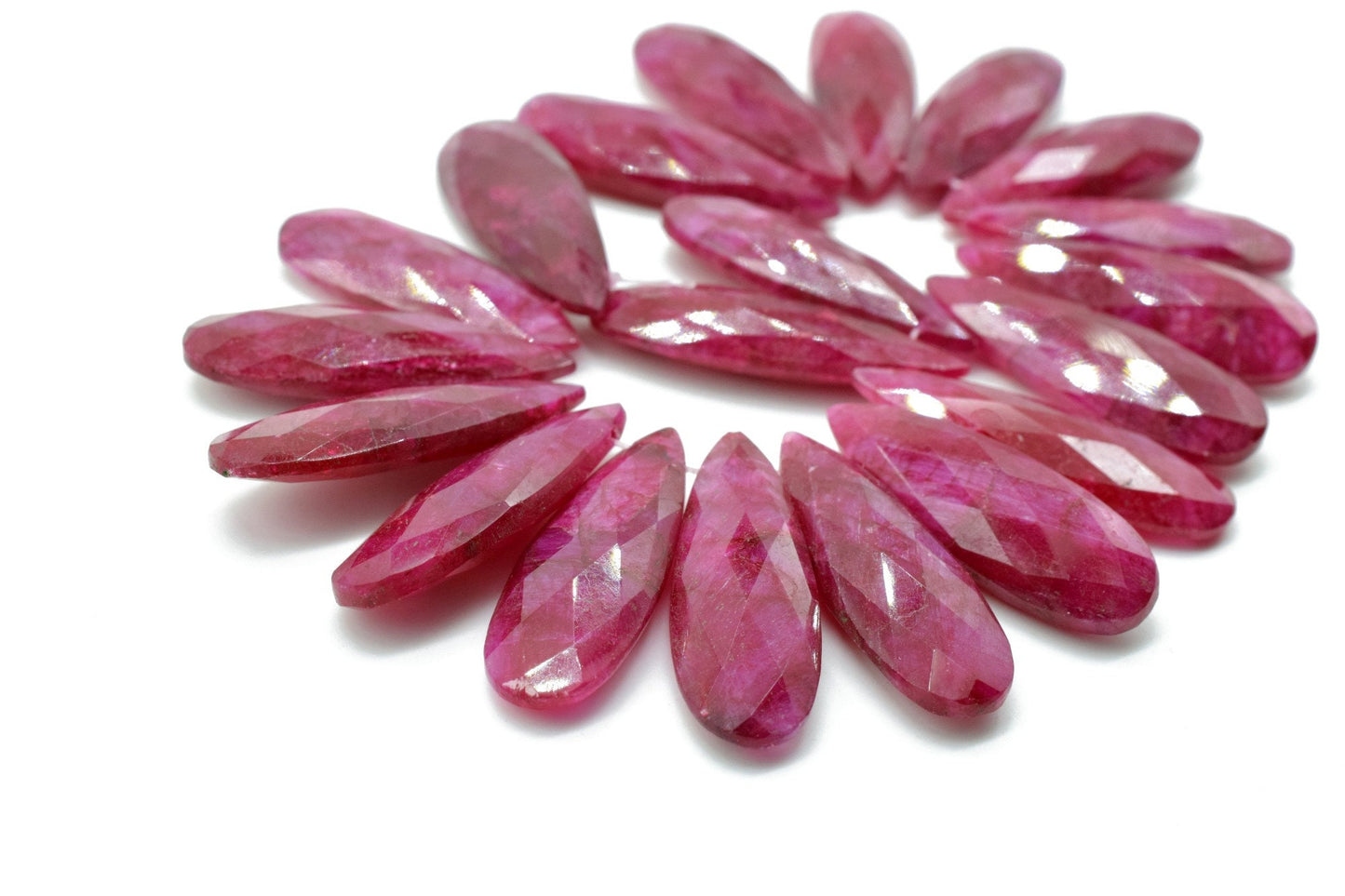 Natural Ruby Long drop 10x30mm Briolettes, Briolette, Ruby Tear Drop Briolettes,Ruby jewelry supplies, drops, jewelry making beads