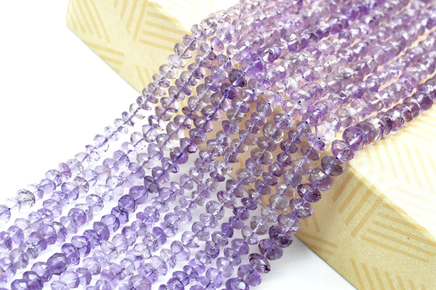 Amethyst Faceted Rondelle Beads - Genuine Amethyst /Natural Gemstone,Amethyst Rondelle Beads,Amethyst Beads Strand,Faceted Rondelle Beads