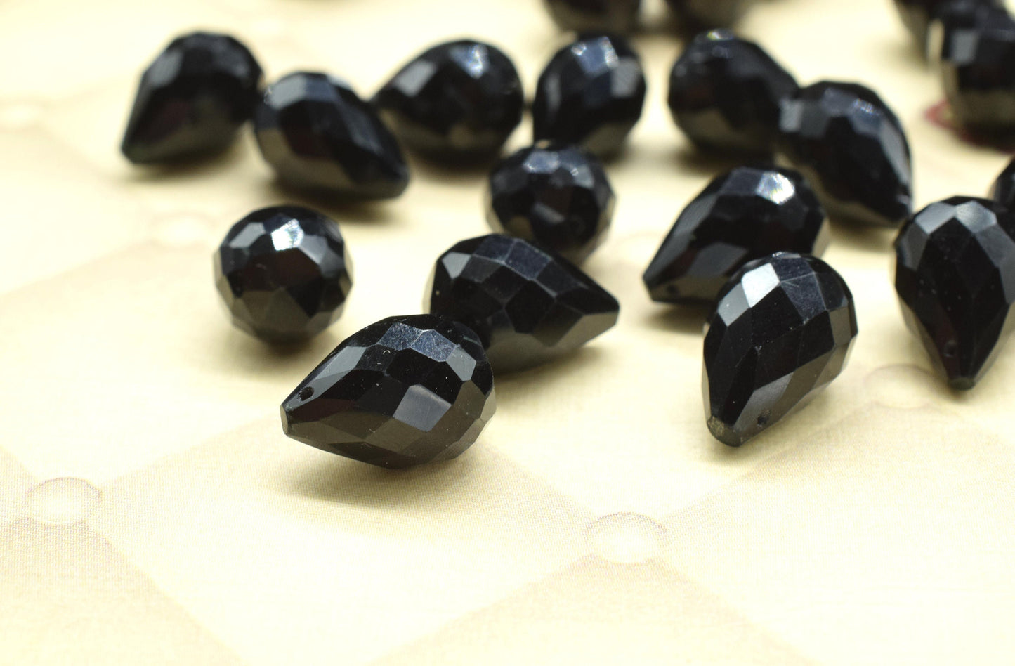 Black Onyx Teardrop Shape Briolette, 10x14mm Drop Beads ,AAA Quality Briolette, Black Onyx Briolette, Black Onyx  Briolette, Gemstone Beads