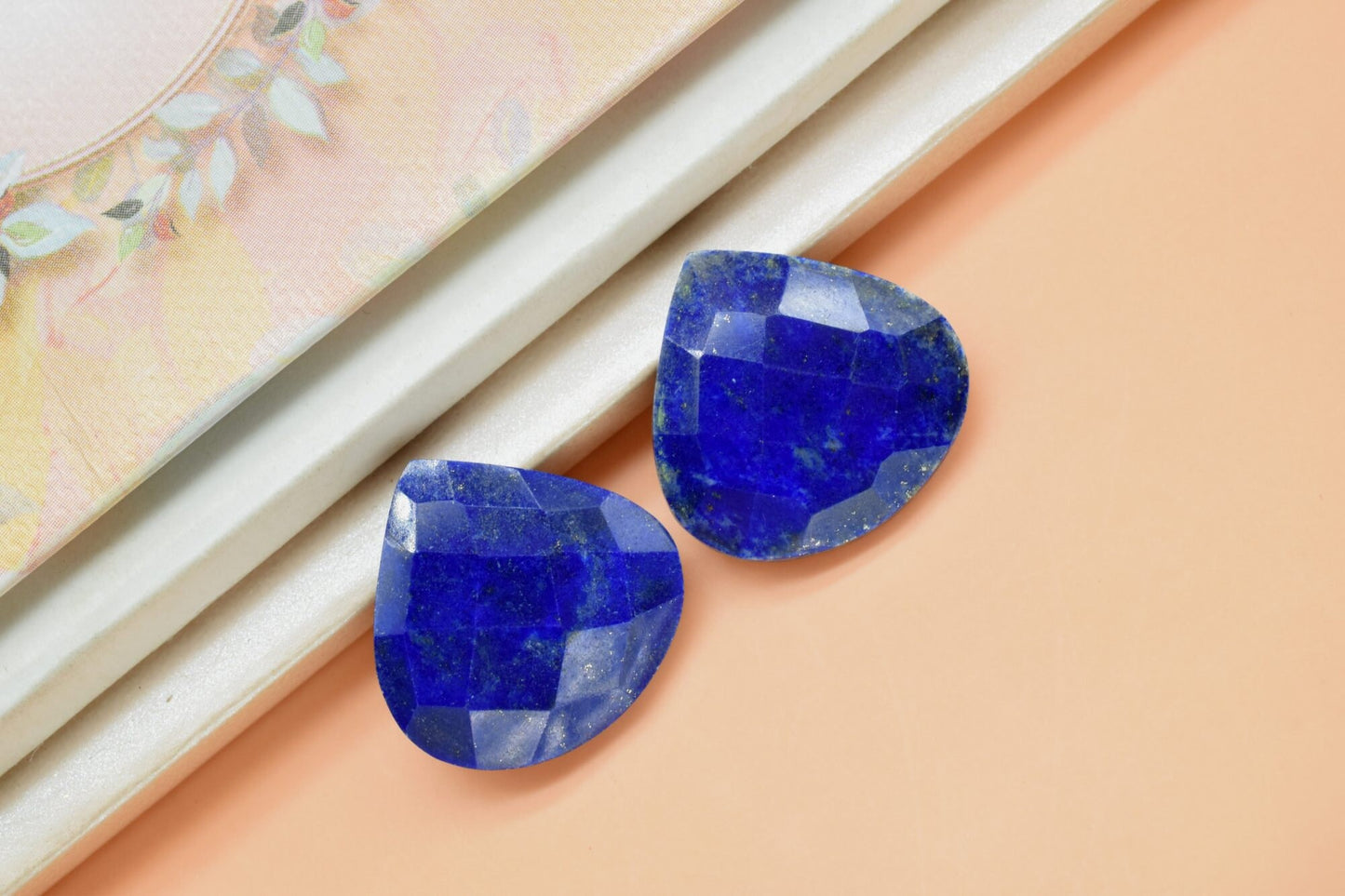 Lapis Lazuli 20mm Faceted Heart Shape Briolette,Lapis Lazuli Faceted Briolette,Gemstone Briolette,Lapis Heart Shape Briolette Jewelry