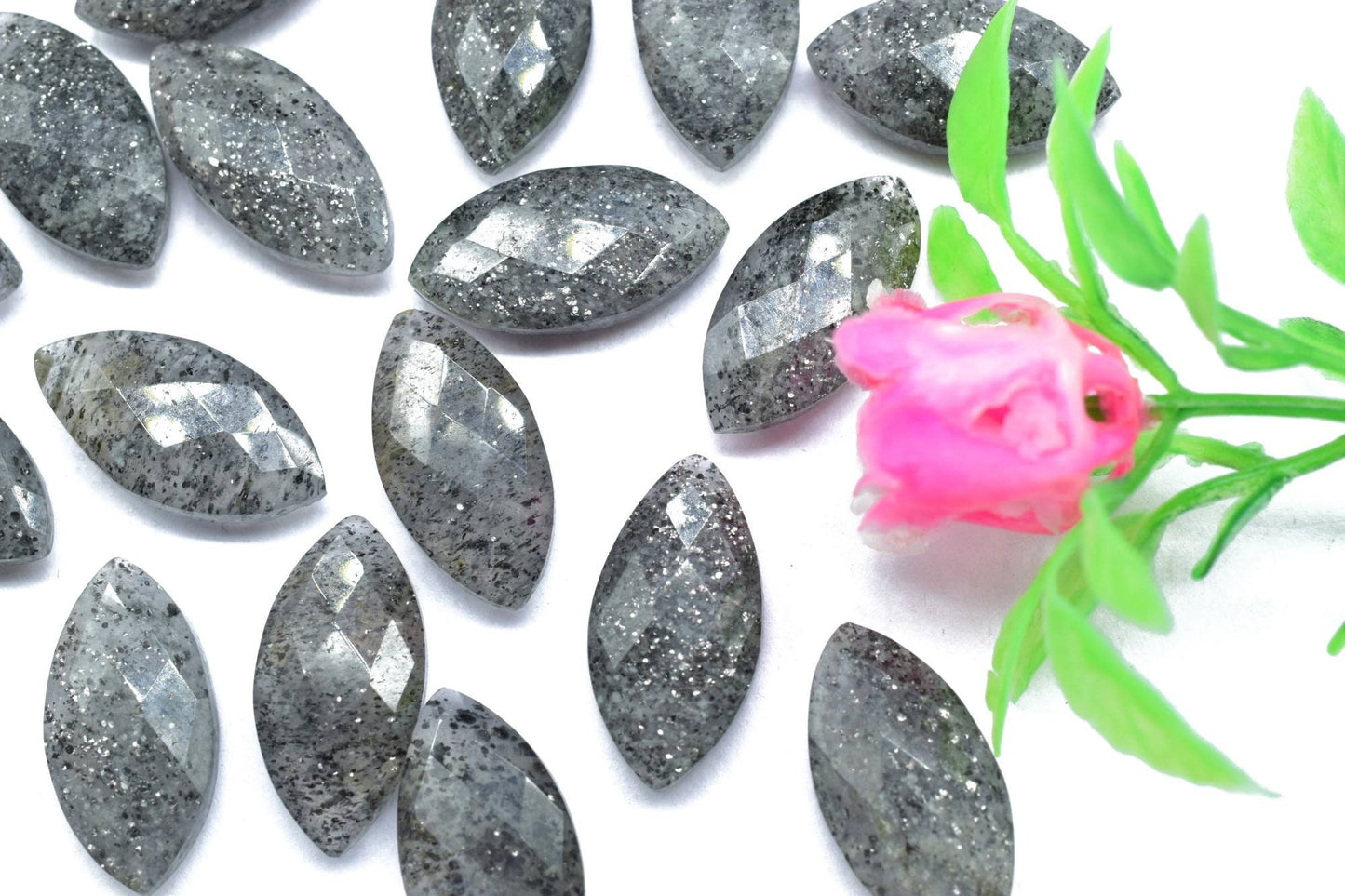 Black sunstone 10x20mm Marquise shape Faceted Hand Cut Gemstone Briolette,Marquise Shape Briolette - Loose Gemstone -,gemstone briolettes